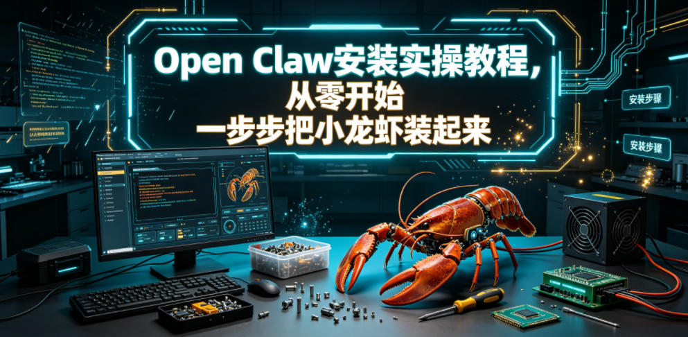 Open Claw安装实操教程，从零开始一步步一步步把小龙虾装起来-轻创星球网