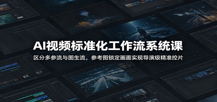 AI视频标准化工作流系统课：区分多参流与图生流，参考图锁定画面实现导演级精准控片-轻创星球网