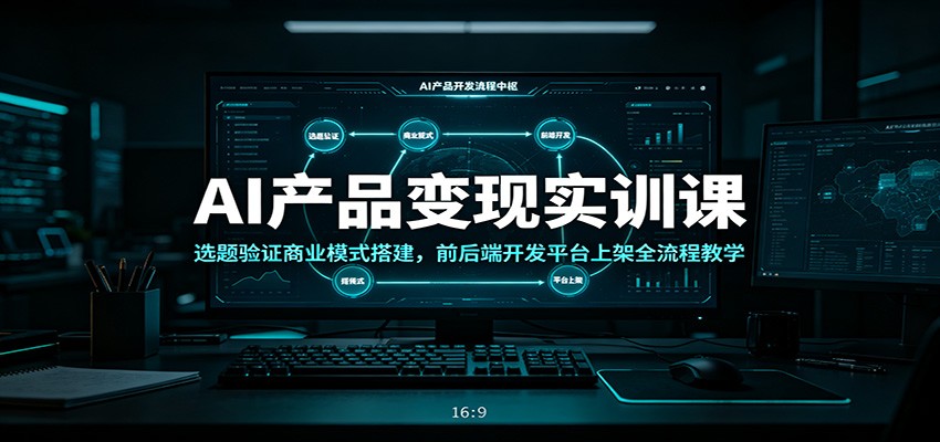 AI产品变现实训课：选题验证商业模式搭建，前后端开发平台上架全流程教学-轻创星球网