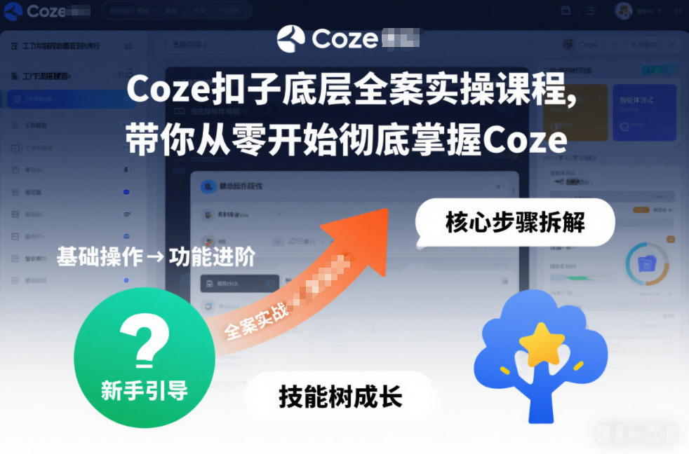 Coze扣子底层全案实操课程，带你从零开始彻底掌握Coze(更新7月)-轻创星球网