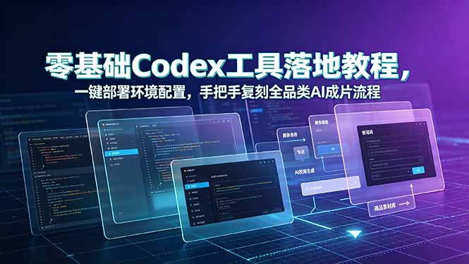 零基础Codex工具落地教程，一键部署环境配置，手把手复刻全品类AI成片流程-轻创星球网