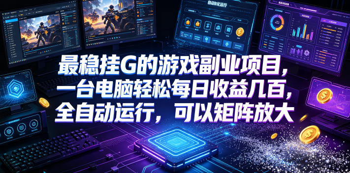 AI游戏全自动挂机项目，单号日入100左右，可矩阵放大！-轻创星球网