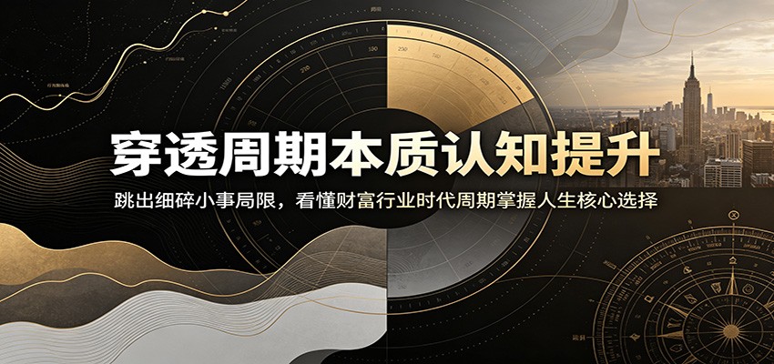 穿透周期本质认知提升：跳出细碎小事局限，看懂财富行业时代周期掌握人生核心选择-轻创星球网