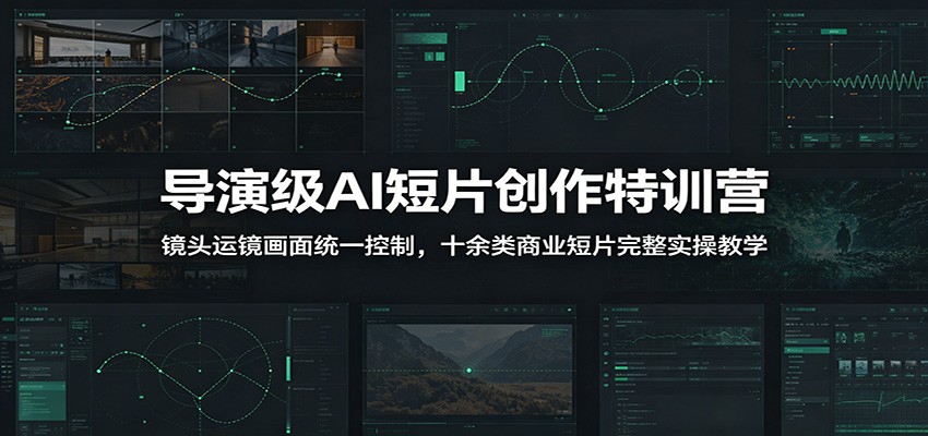 导演级AI短片创作特训营：镜头运镜画面统一控制，十余类商业短片完整实操教学(更新)-轻创星球网