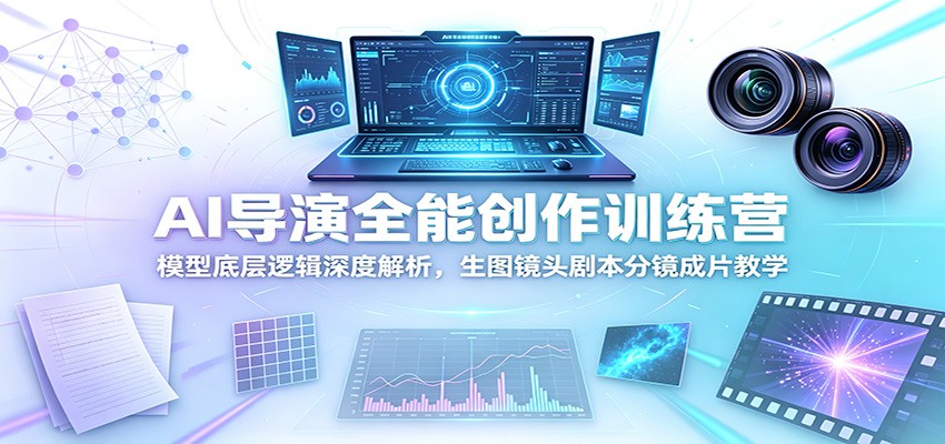 AI导演全能创作训练营：模型底层逻辑深度解析，生图镜头剧本分镜成片教学-轻创星球网