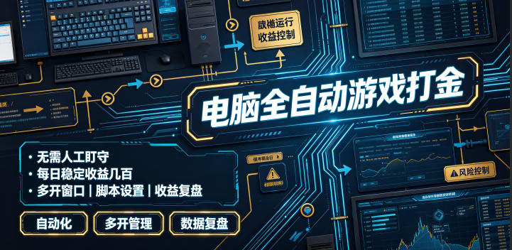 电脑全自动游戏打金，无需人工盯守，每日稳定收益几百！【揭秘】-轻创星球网