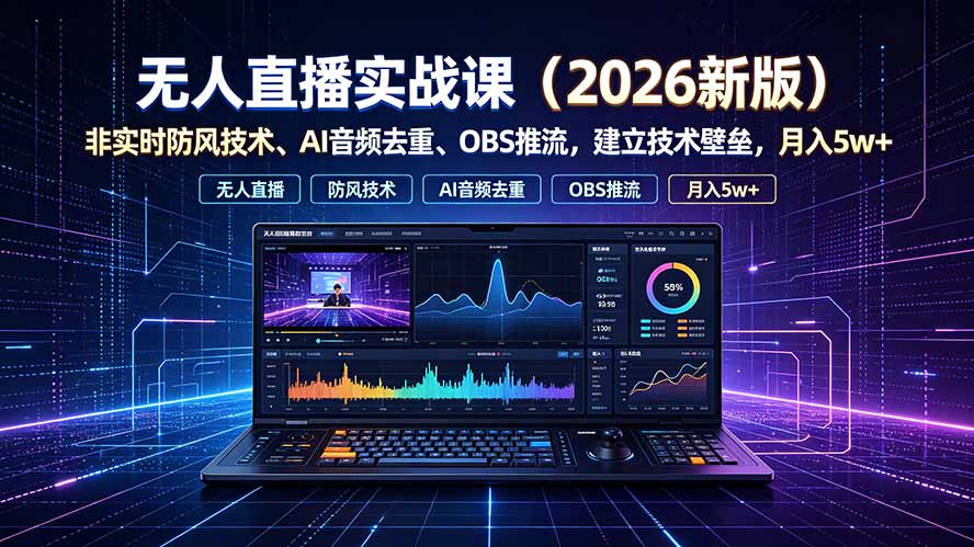 无人直播实战课(更新7月-轻创星球网