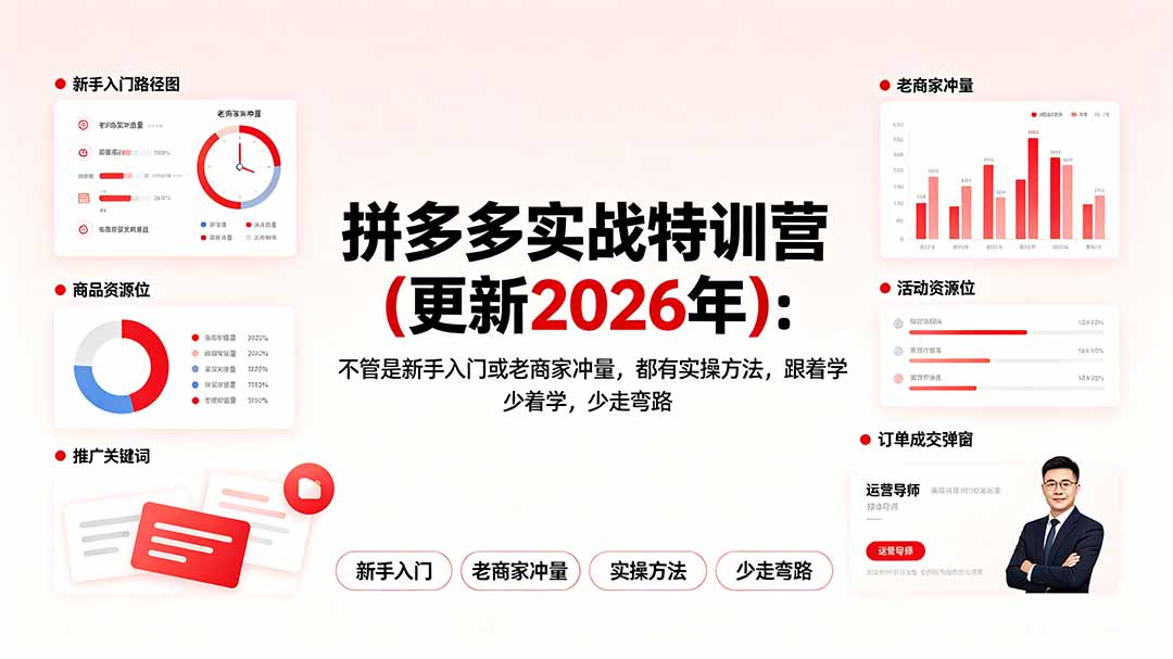 拼多多实战特训营(更新2026年-轻创星球网