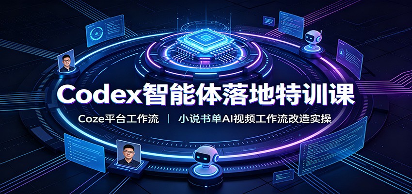 Codex智能体落地特训课：Coze平台工作流，小说书单AI视频工作流改造实操-轻创星球网