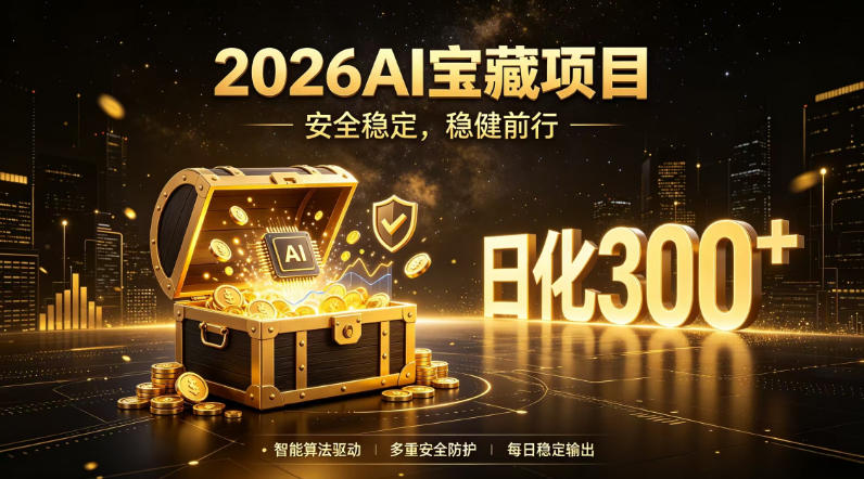 2026AI安全掘金项目，日化稳定300+，无需人为干预操作，当天见收益，操作简单【揭秘】-轻创星球网