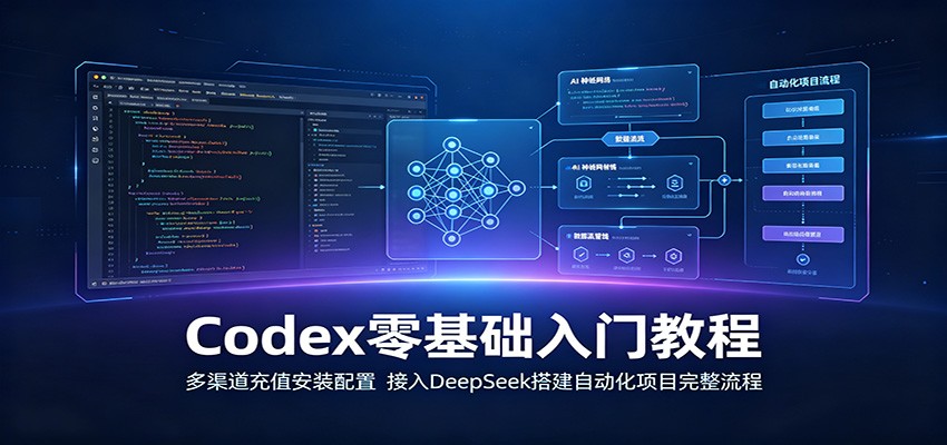 Codex零基础入门教程：多渠道充值安装配置，接入DeepSeek搭建自动化项目完整流程-轻创星球网
