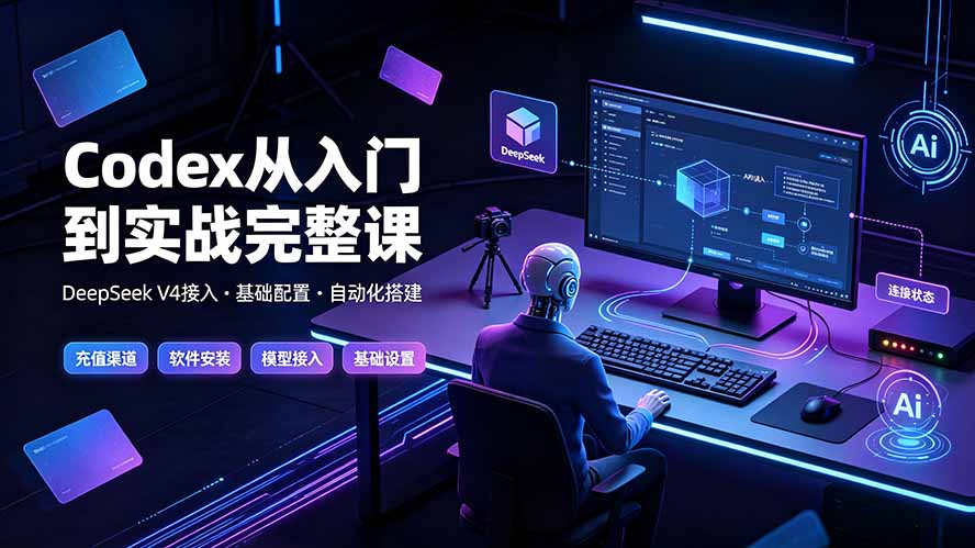 Codex从入门到实战完整课｜充值·安装·接入DeepSeek，记忆·插件·Skill·CLI·MCP全拆解-轻创星球网