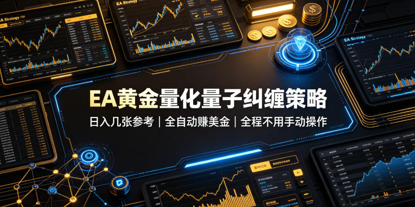 EA黄金量化量子纠缠策略,日入几张,全自动賺美金,全程不用手动操作!【揭秘】-轻创星球网