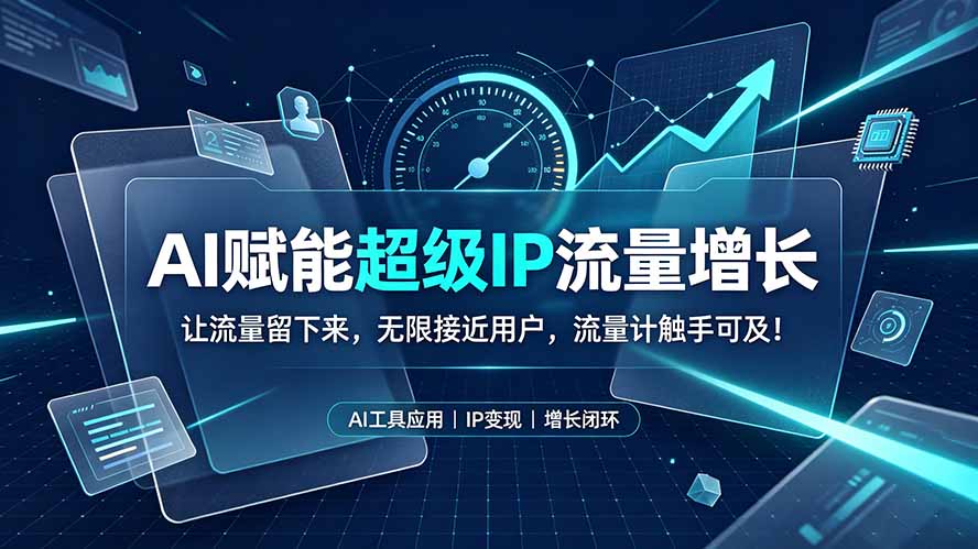 AI赋能超级IP流量增长：让流量留下来，无限接近用户，流量计触手可及！-轻创星球网