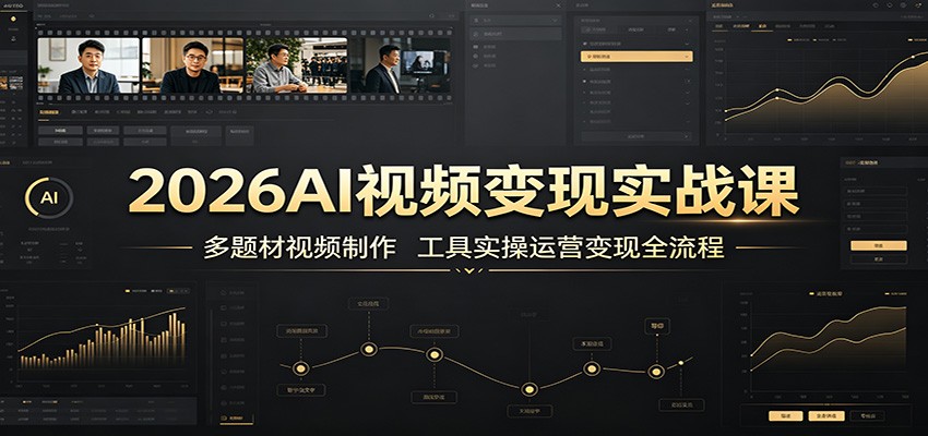 2026AI视频变现实战课：多题材视频制作，工具实操运营变现全流程-轻创星球网