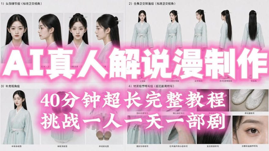 2026年AI真人解说漫剧自动批量化制作教程，40分钟超长完整，自动批量化制作，挑战一人一天一部剧！-轻创星球网