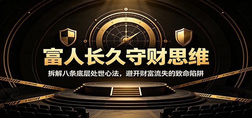 富人长久守财思维：拆解八条底层处世心法，避开财富流失的致命陷阱-轻创星球网