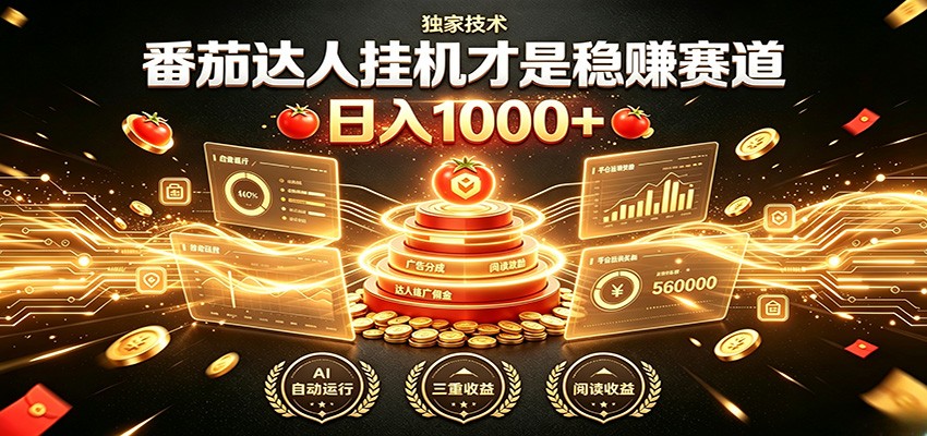 别再瞎找副业！番茄达人挂机才是稳赚赛道 日入1000+-轻创星球网