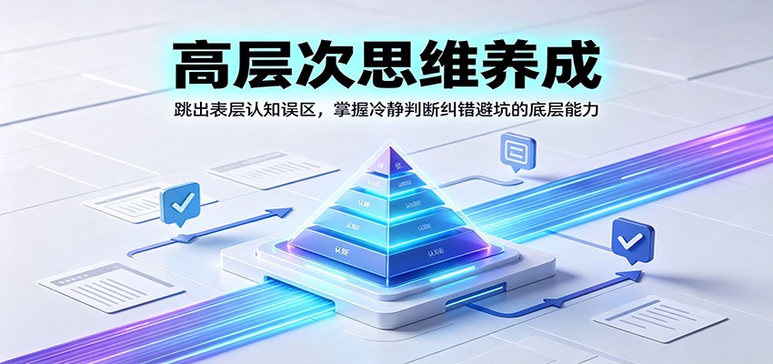 高层次思维养成：跳出表层认知误区，掌握冷静判断纠错避坑的底层能力-轻创星球网
