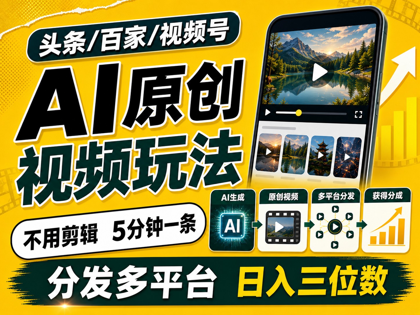 2026头条百家号升级玩法 5分钟一条原创视频 发多平台赚收-轻创星球网