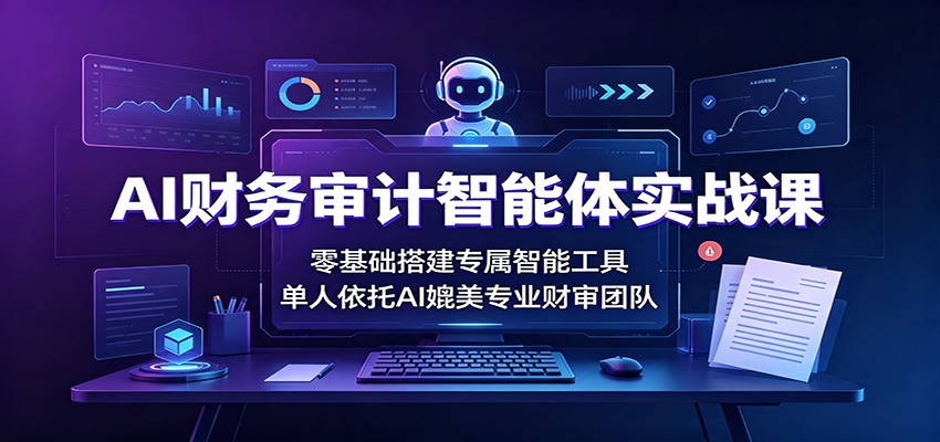 AI财务审计智能体实战课：零基础搭建专属智能工具，单人依托AI媲美专业财审团队-轻创星球网