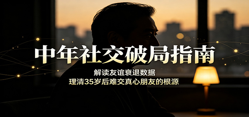 中年社交破局指南：解读友谊衰退数据，理清35岁后难交真心朋友的根源-轻创星球网