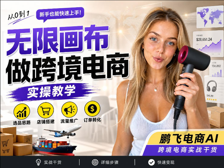 【跨境电商必备】AI无线画布制作商品宣传视频，四步搞定，无线画布工作流，操作简单好上手-轻创星球网