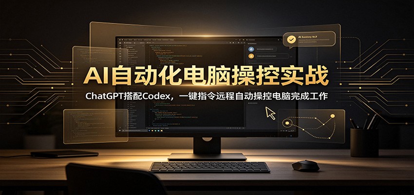 AI自动化电脑操控实战：ChatGPT搭配Codex，一键指令远程自动操控电脑完成工作-轻创星球网