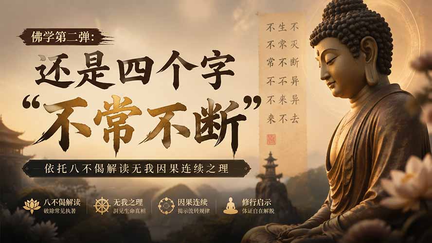 付费文章：佛学第二弹：还是四个字“不常不断”依托八不偈解读无我因果连续之理-轻创星球网