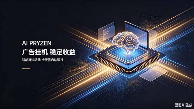 AI Pryzen 广告挂机｜24小时自动跑，日入300-500，新手零门槛-轻创星球网