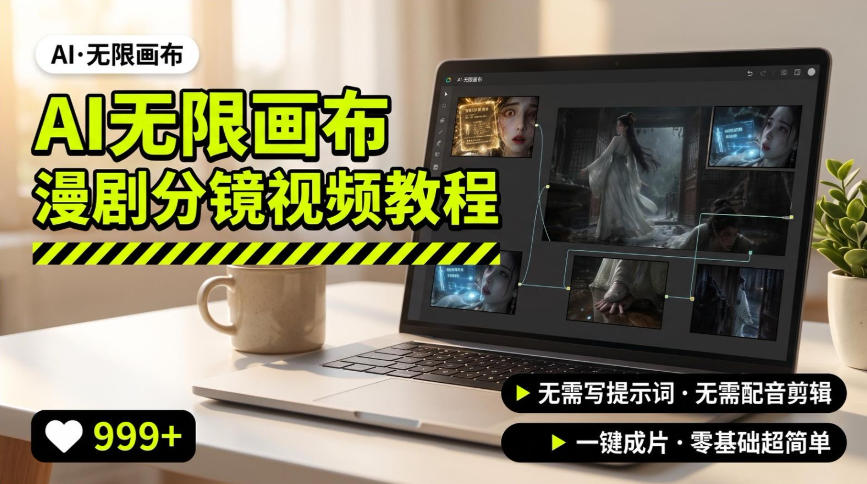 AI无限画布制作爆款漫剧分镜视频搭建教程，无需写脚本，无需制作音频，一键制作超简单-轻创星球网