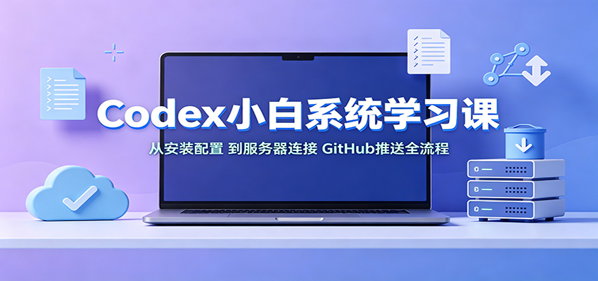 Codex小白系统学习课：小从安装配置，到服务器连接、GitHub推送全流程-轻创星球网