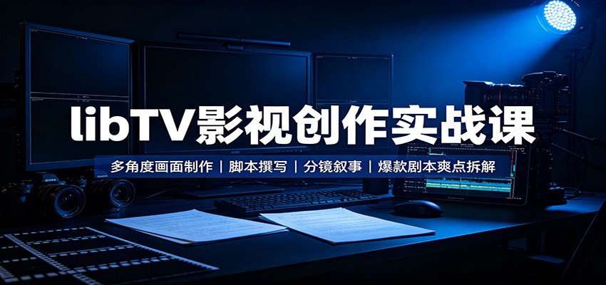 libTV影视创作实战课：多角度画面制作，脚本撰写，分镜叙事，爆款剧本爽点拆解-轻创星球网