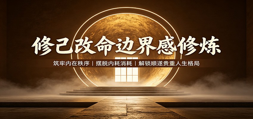 修己改命边界感修炼：筑牢内在秩序，摆脱内耗消耗，解锁顺遂贵重人生格局-轻创星球网
