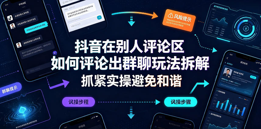 抖音在别人评论区如何评论出群聊玩法拆解，抓紧实操避免和谐-轻创星球网