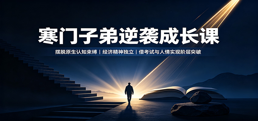 寒门子弟逆袭成长课：摆脱原生认知束缚，经济精神独立，借考试与人情实现阶层突破-轻创星球网