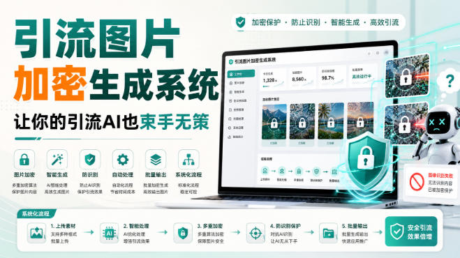 引流图片加密生成系统，让你的引流AI也束手无策-轻创星球网