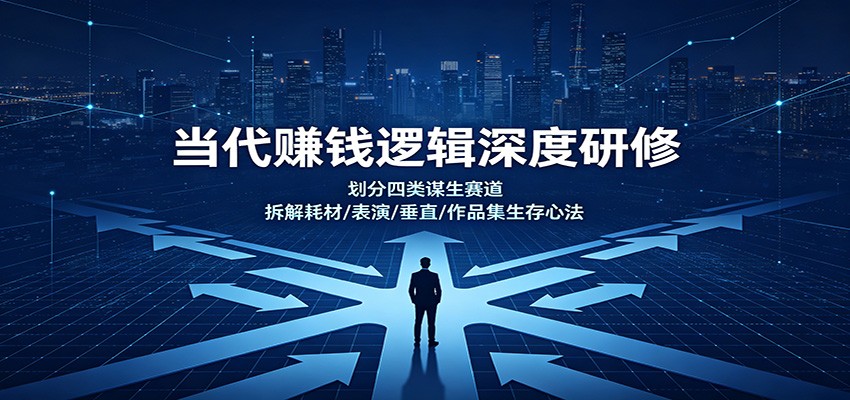当代赚钱逻辑深度研修：划分四类谋生赛道，拆解耗材/表演/垂直/作品集生存心法-轻创星球网