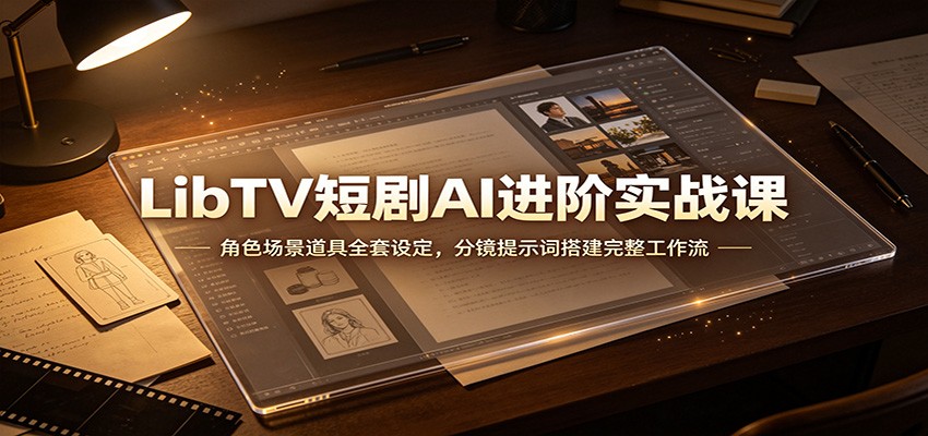 LibTV短剧AI进阶实战课：角色场景道具全套设定，分镜提示词搭建完整工作流-轻创星球网