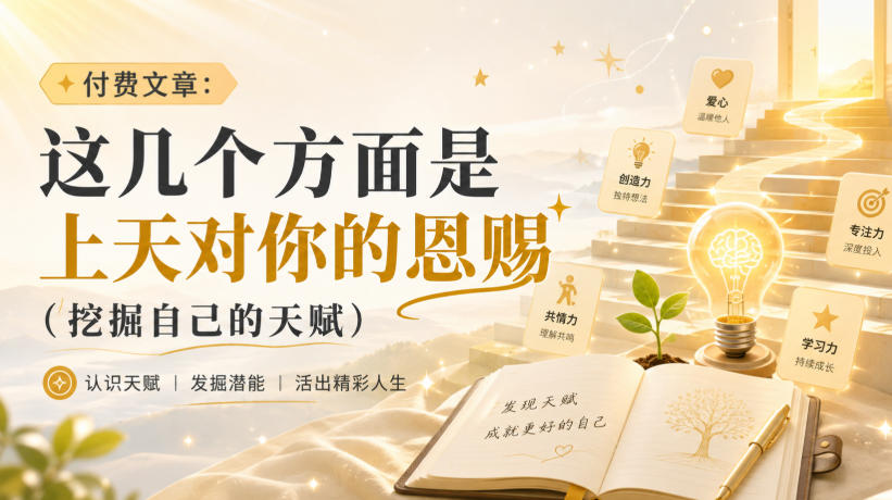 付费文章：这几个方面是上天对你的恩赐(挖掘自己的天赋)-轻创星球网