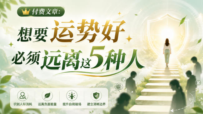 付费文章：想要运势好，必须远离这5种人-轻创星球网