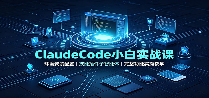 ClaudeCode小白实战课：环境安装配置，技能插件子智能体，完整功能实操教学-轻创星球网