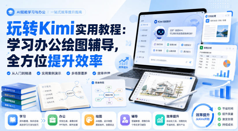 玩转Kimi实用教程：学习办公绘图辅导，全方位提升效率-轻创星球网