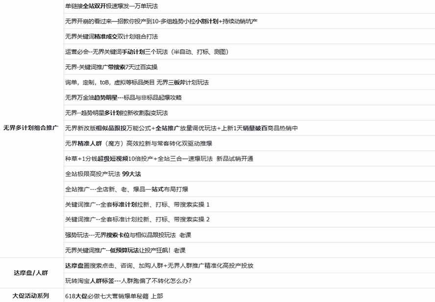图片[2]-2026淘天开单秘籍PRO实战陪跑课程：全套落地运营玩法，一站式解决淘宝流量低、不出单难题(更新260823-轻创星球网