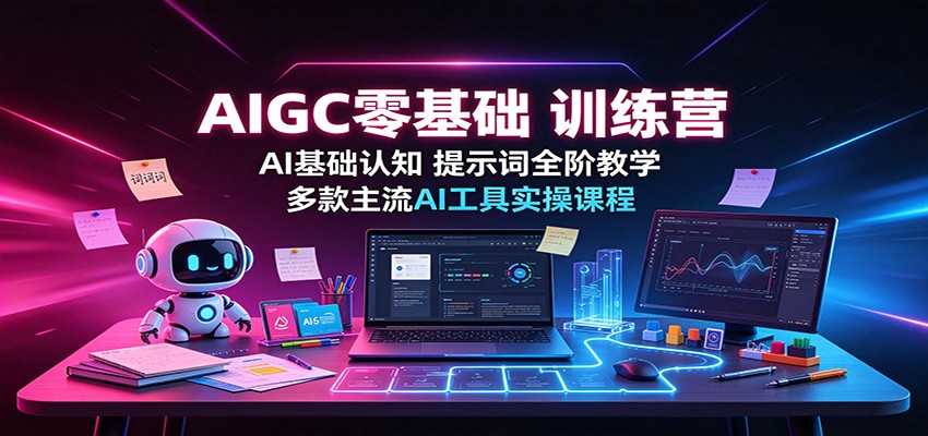 AIGC零基础训练营：AI基础认知，提示词全阶教学，多款主流AI工具实操课程-轻创星球网
