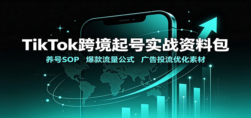 TikTok跨境起号实战资料包：养号SOP，爆款流量公式，广告投流优化素材-轻创星球网