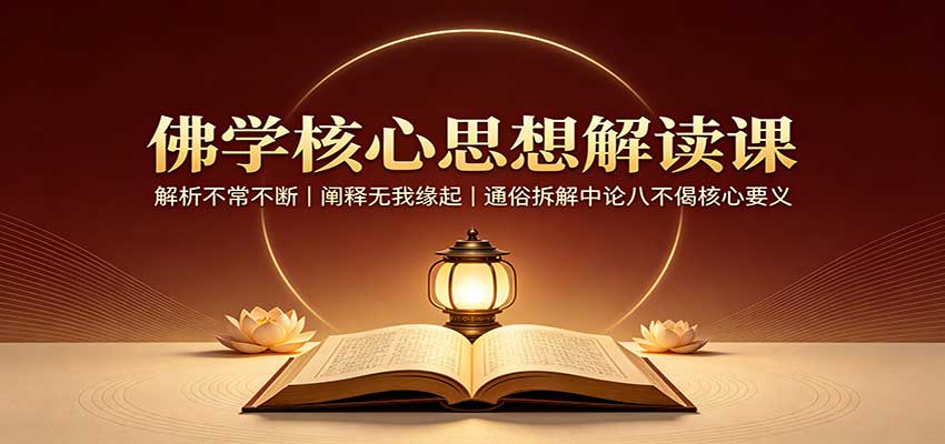 佛学核心思想解读课：解析不常不断，阐释无我缘起，通俗拆解中论八不偈核心要义-轻创星球网