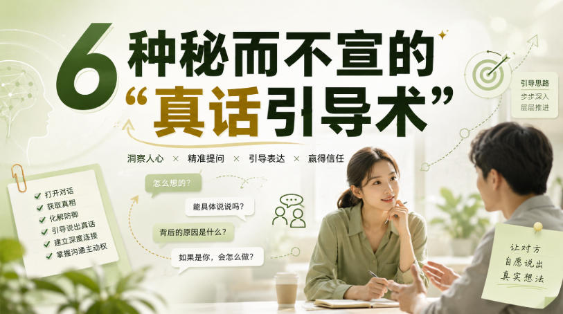 付费文章：6种秘而不宣的“真话引导术”-轻创星球网