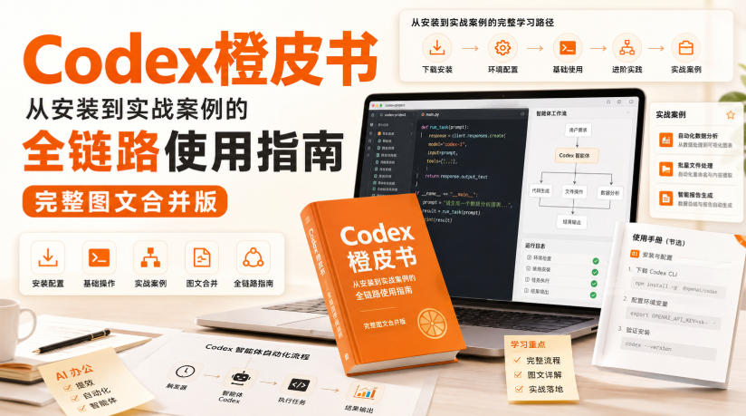 Codex橙皮书，从安装到实战案例的全链路使用指南，完整图文合并版-轻创星球网