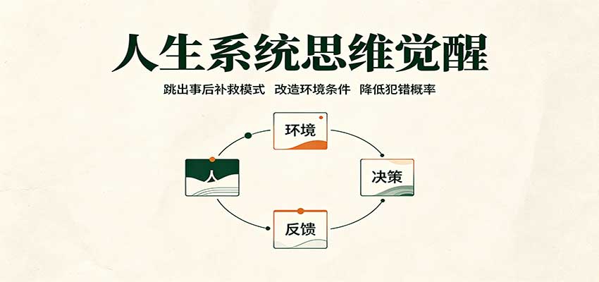 人生系统思维觉醒：跳出事后补救模式，改造环境条件，降低犯错概率-轻创星球网